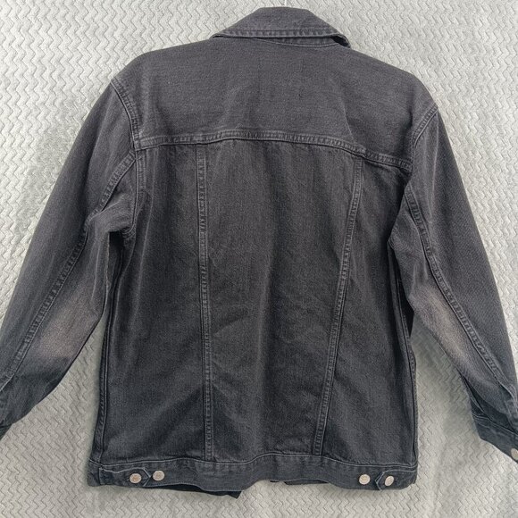 MADEWELL Women's The Oversized Jean Jacket in Lunar Wash Black Denim Size S - Picture 8 of 8